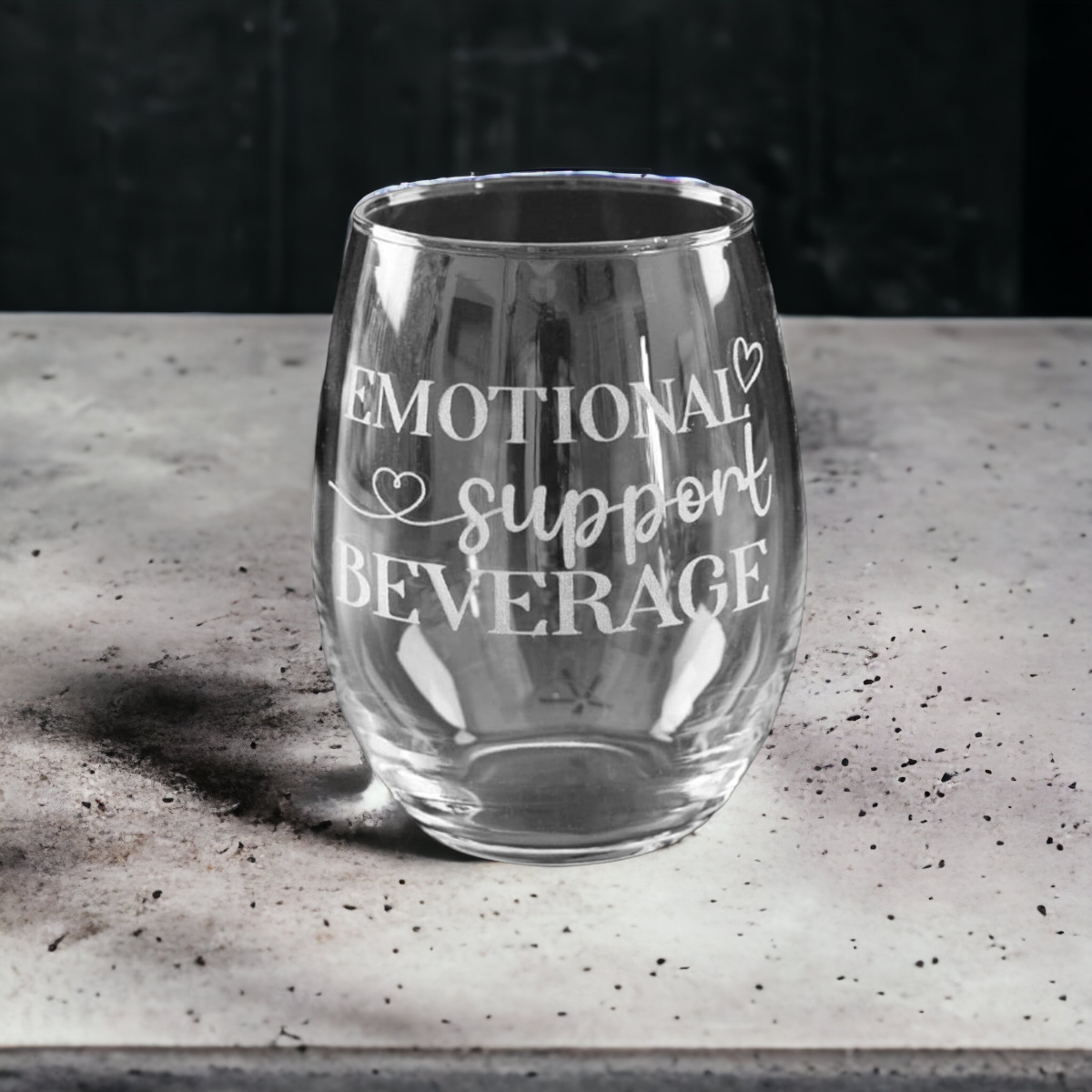 Emotional Support Wine Glass