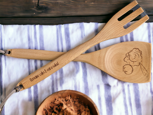 Wood Salad Serving Set